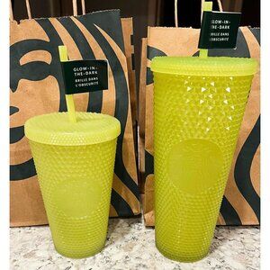 Starbucks 💚 Lemongrass Studded Glow-In-The-Dark set Vent & Grande